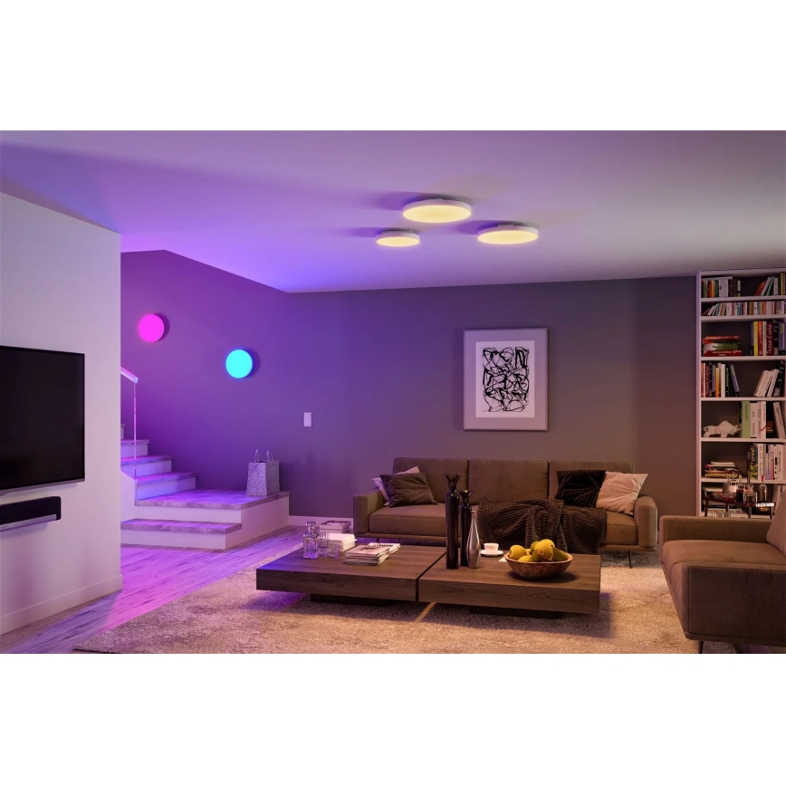 Paulmann 79897 - LED RGBW/22W Plafon ściemnialny SMART VELORA 230V