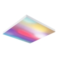 Paulmann 79910 - LED/31W RGBW Ściemnialna oprawa sufitowa LORIA 230V 3000-6500K 59,5x59,5 cm biała + z pilotem