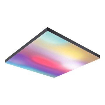 Paulmann 79913 - LED/31W RGBW ściemnialna oprawa sufitowa LORIA 230V 3000-6500K 59,5x59,5 cm czarna + zdalne sterowanie