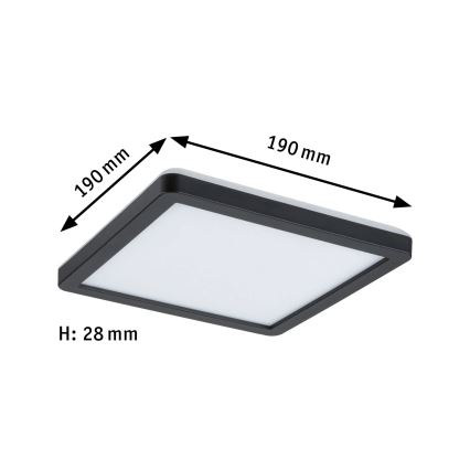 Paulmann 79920 - LED/11,2W ściemnialny panel ATRIA 230V 3000K 19x19 cm czarny