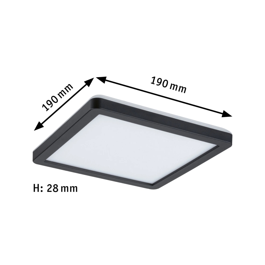 Paulmann 79920 - LED/11,2W ściemnialny panel ATRIA 230V 3000K 19x19 cm czarny