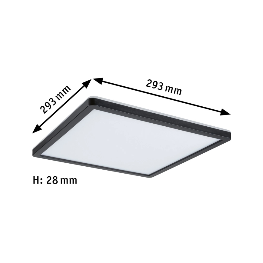 Paulmann 79921 - LED/16W ściemnialny panel ATRIA 230V 3000K 29,3x29,3 cm czarny