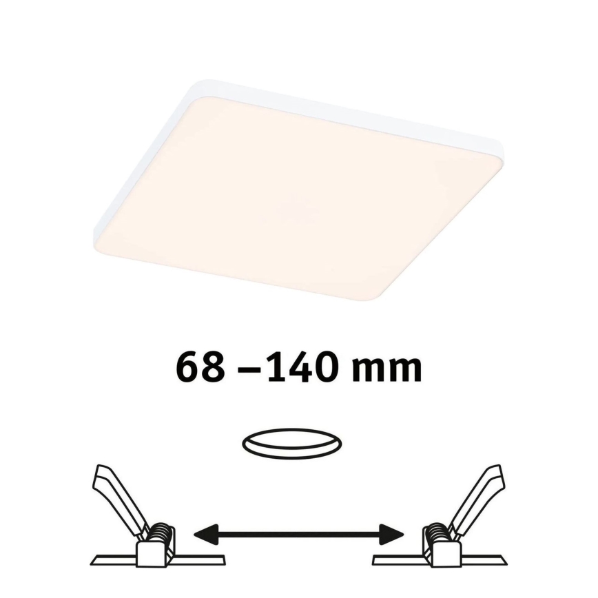 Paulmann 79948 - LED/12W IP44 ściemnialna oprawa sufitowa wpuszczana do łazienki VARIFIT 230V