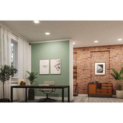 Paulmann 79948 - LED/12W IP44 ściemnialna oprawa sufitowa wpuszczana do łazienki VARIFIT 230V