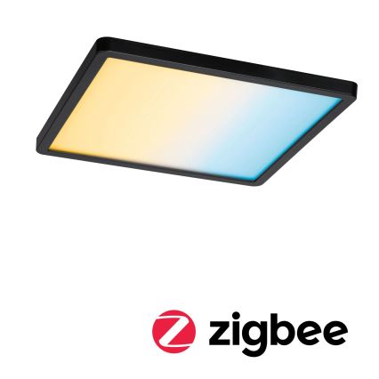 Paulmann 79967 - LED/16W IP44 ściemnialna wpuszczana oprawa sufitowa do łazienki AREO 230V 23x23 cm czarna
