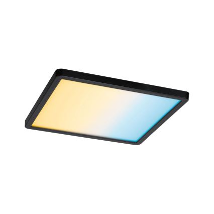 Paulmann 79967 - LED/16W IP44 ściemnialna wpuszczana oprawa sufitowa do łazienki AREO 230V 23x23 cm czarna