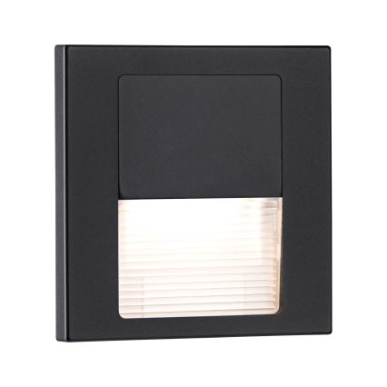 Paulmann 80001 - LED/1W Oświetlenie schodowe TSARO 230V Follow/czarne