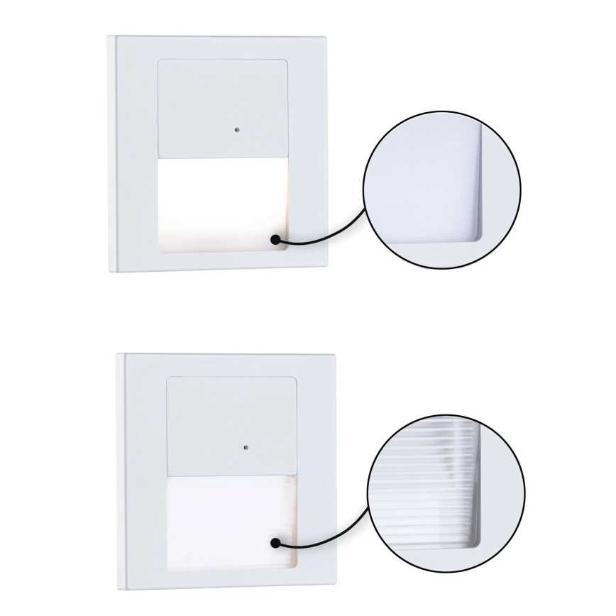 Paulmann 80002 - LED/1W Oświetlenie schodowe z czujnikiem TSARO 230V Lead/białe
