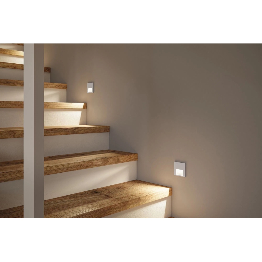 Paulmann 80003 - LED/1W Oświetlenie schodowe z czujnikiem TSARO 230V Lead/matowy chrom