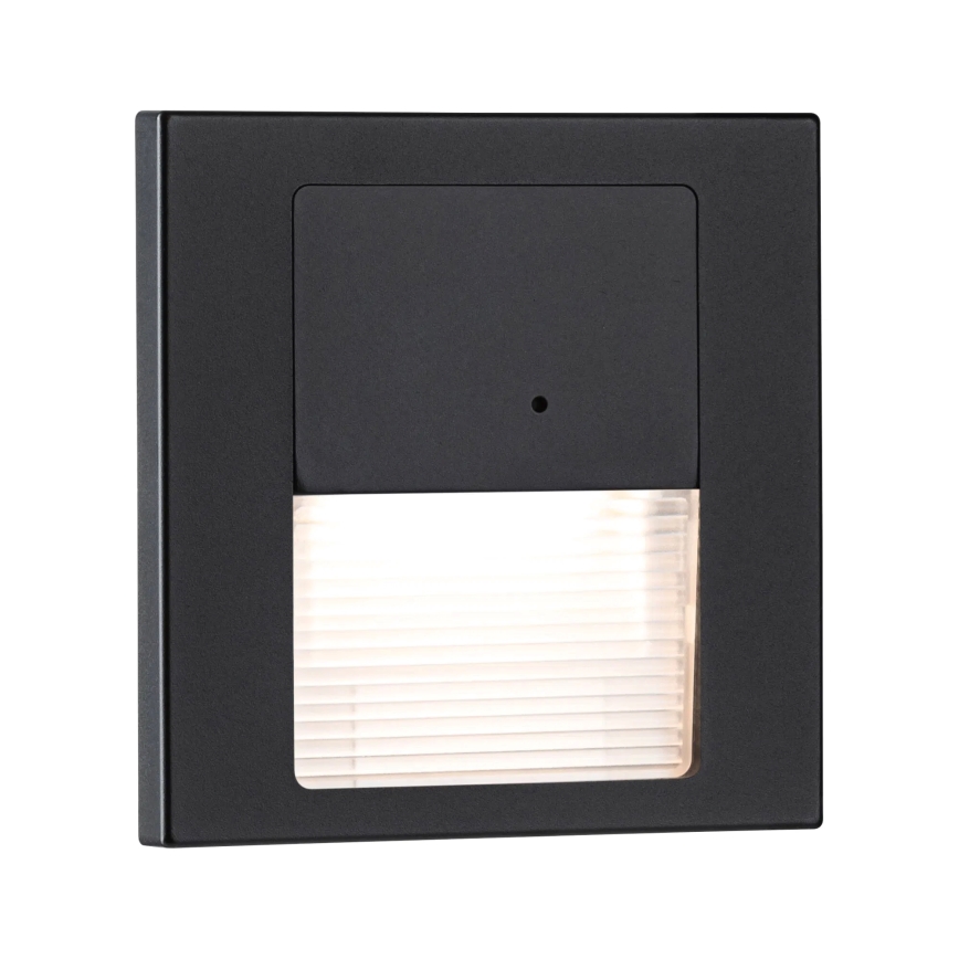 Paulmann 80004 - LED/1W Oświetlenie schodowe z czujnikiem TSARO 230V Lead/czarne