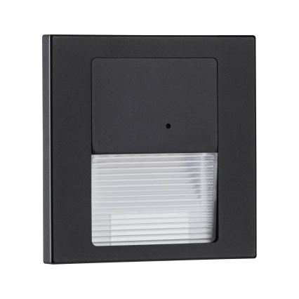 Paulmann 80004 - LED/1W Oświetlenie schodowe z czujnikiem TSARO 230V Lead/czarne