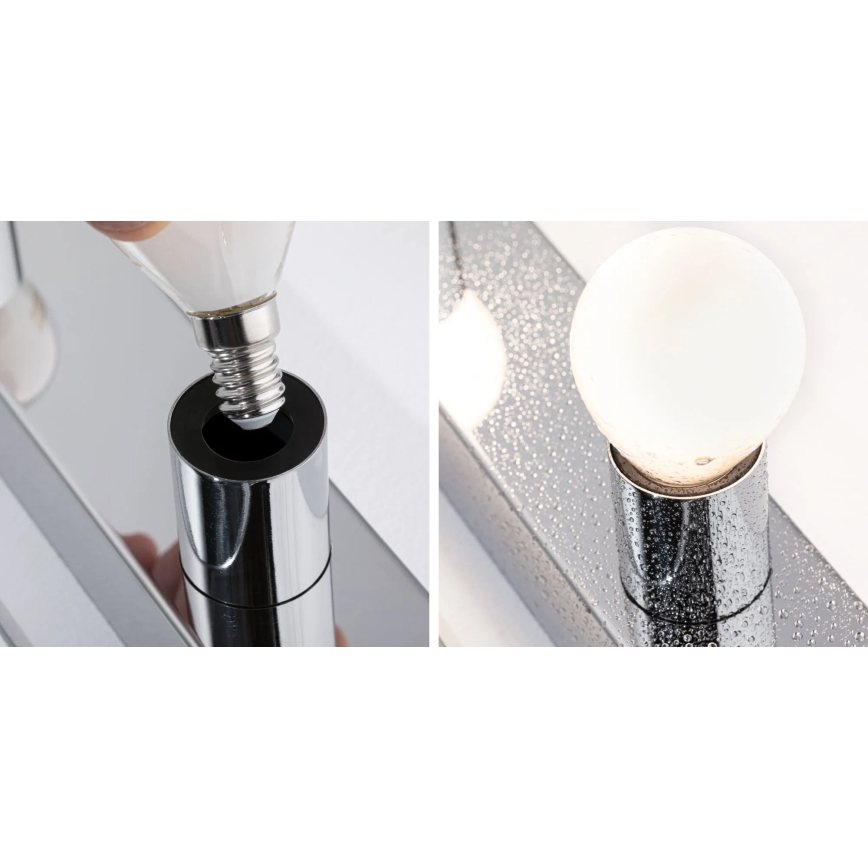 Paulmann 80098 - 4xE14/40W IP44 Łazienkowe oświetlenie lustra REGULA 230V chrom błyszczący