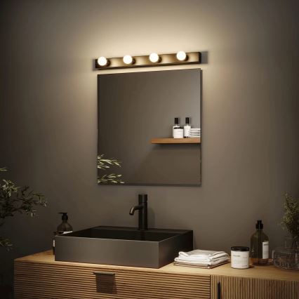 Paulmann 80099 - 4xE14/40W IP44 Łazienkowe oświetlenie lustra REGULA 230V czarny
