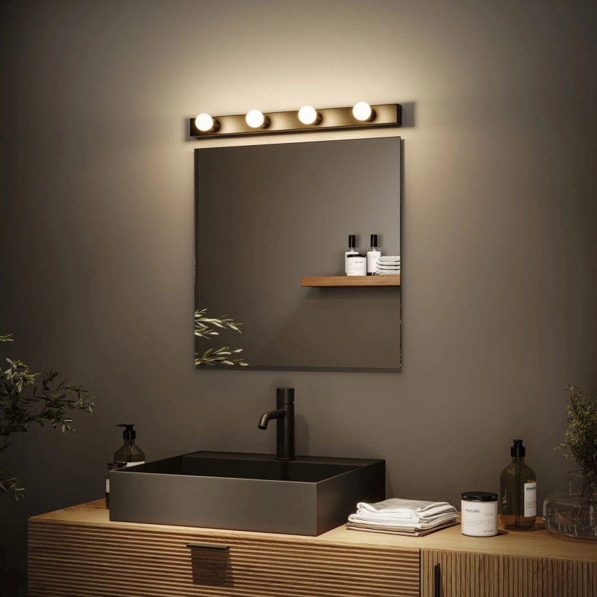 Paulmann 80099 - 4xE14/40W IP44 Łazienkowe oświetlenie lustra REGULA 230V czarny