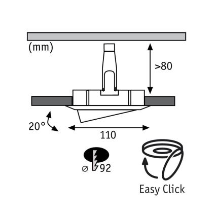 Paulmann 92025 - SET 3x LED Oprawa wpuszczana QUALITY LINE 3xGU10-LED/3,5W