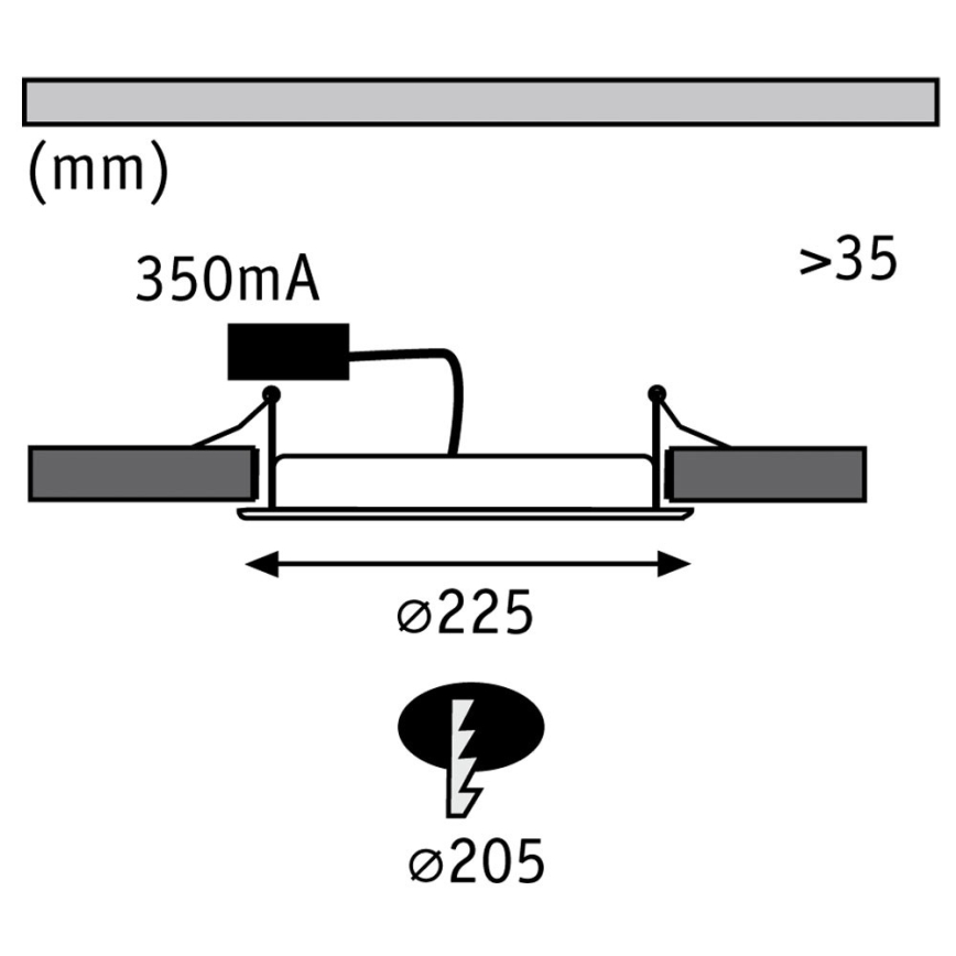 Paulmann 92034 - LED/14W Oprawa wpuszczana 230V