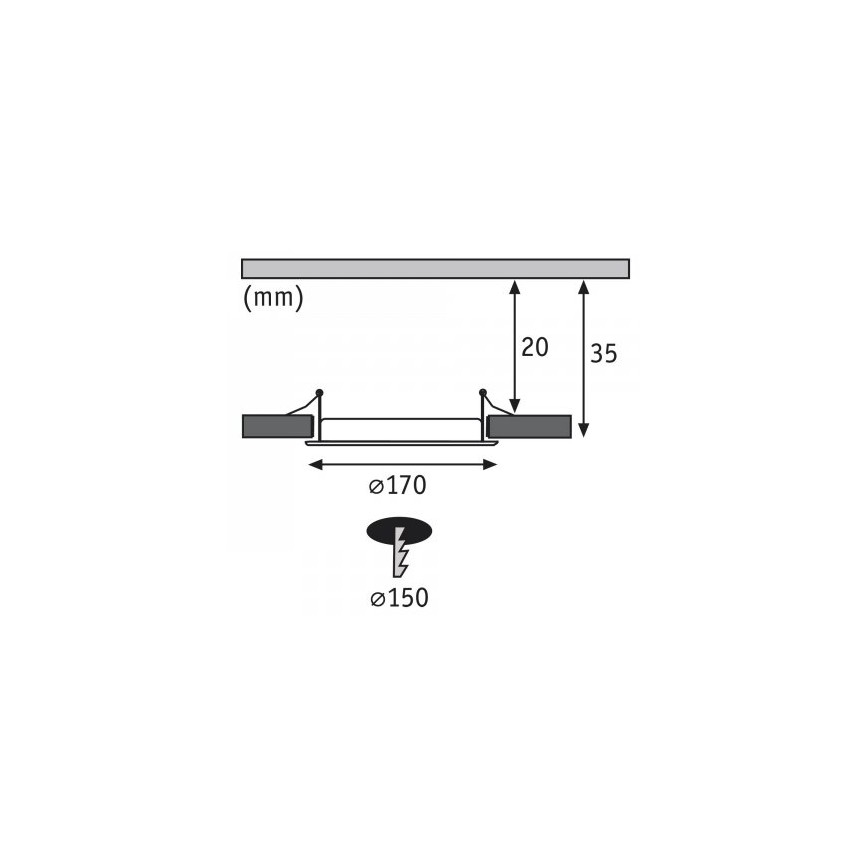 Paulmann 92062 - LED/12W IP44 Łazienkowa oprawa wpuszczana QUAL 230V 2700K