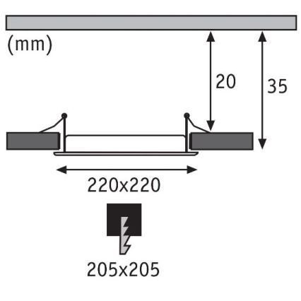 Paulmann 92066 - LED/18W IP44 Oprawa wpuszczana łazienkowa 230V