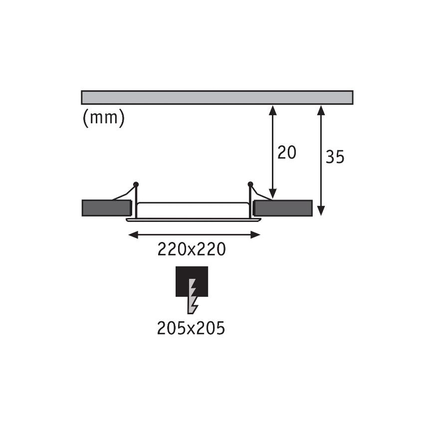 Paulmann 92066 - LED/18W IP44 Oprawa wpuszczana łazienkowa 230V