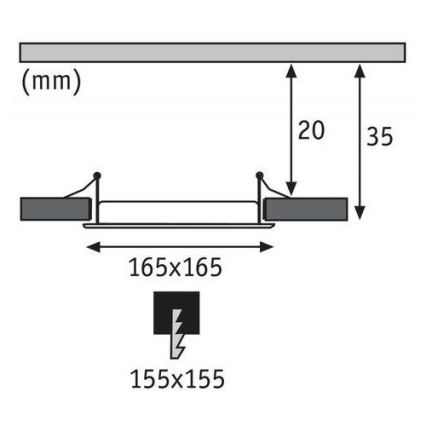 Paulmann 92080 - LED/12W IP44 Łazienkowa oprawa wpuszczana QUAL 230V 2700K