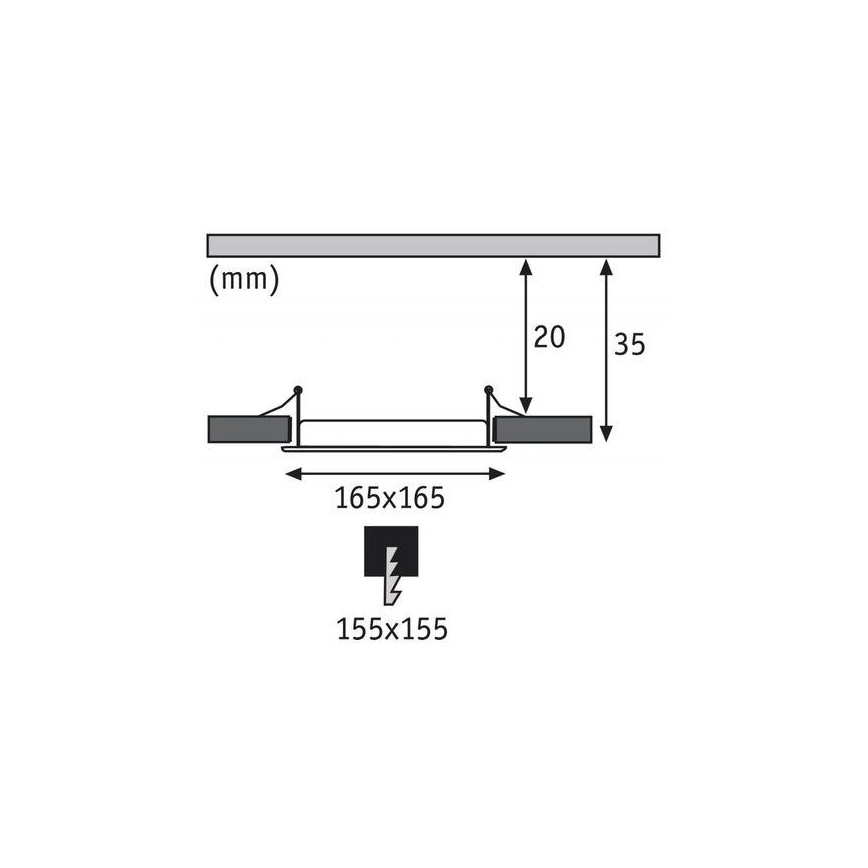 Paulmann 92080 - LED/12W IP44 Łazienkowa oprawa wpuszczana QUAL 230V 2700K