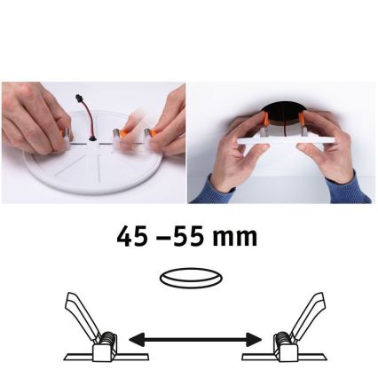 Paulmann 92387 - LED/4,5W IP44 Łazienkowa oprawa wpuszczana VARIFIT 230V