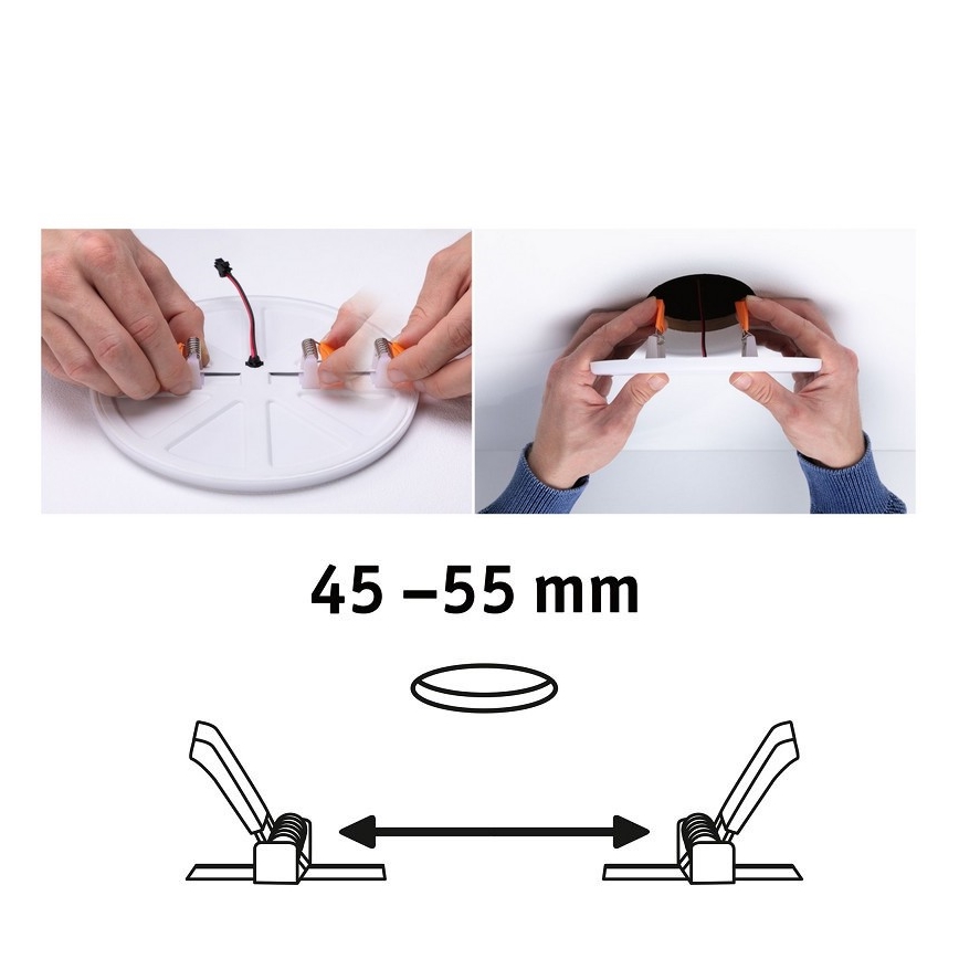 Paulmann 92387 - LED/4,5W IP44 Łazienkowa oprawa wpuszczana VARIFIT 230V