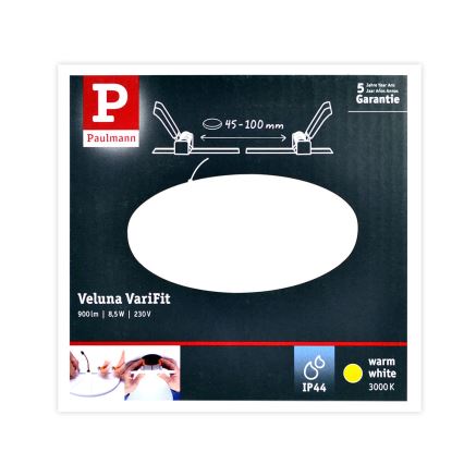 Paulmann 92388 - LED/10W IP44 Oprawa wpuszczana łazienkowa VARIFIT 230V