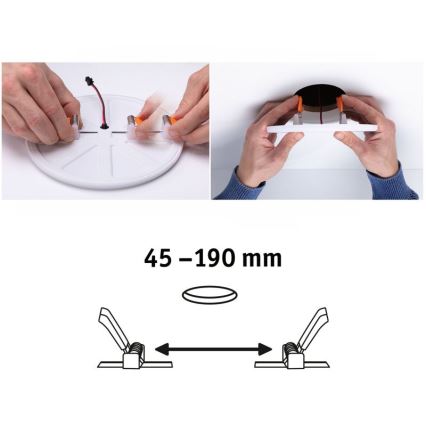 Paulmann 92392 - LED/17,5W IP44 Łazienkowa oprawa wpuszczana VARIFIT 230V