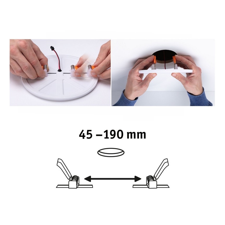 Paulmann 92392 - LED/17,5W IP44 Łazienkowa oprawa wpuszczana VARIFIT 230V
