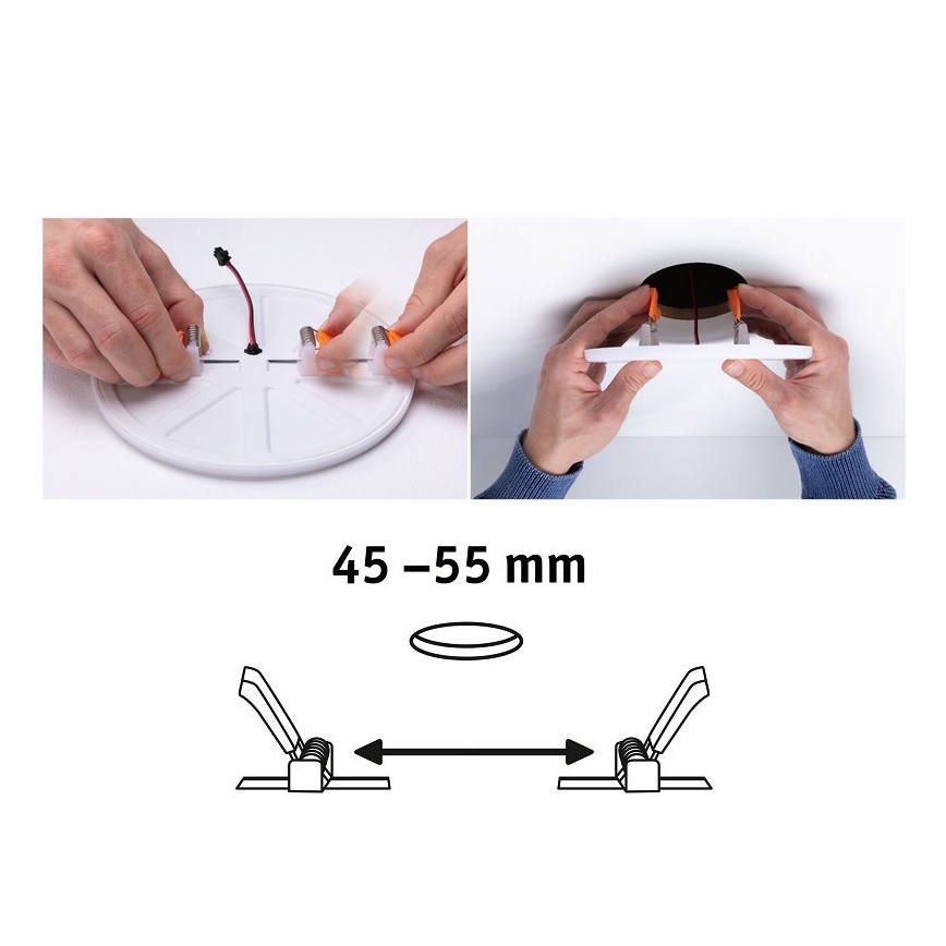 Paulmann 92393 - LED/4,5W IP44 Łazienkowa oprawa wpuszczana VARIFIT 230V