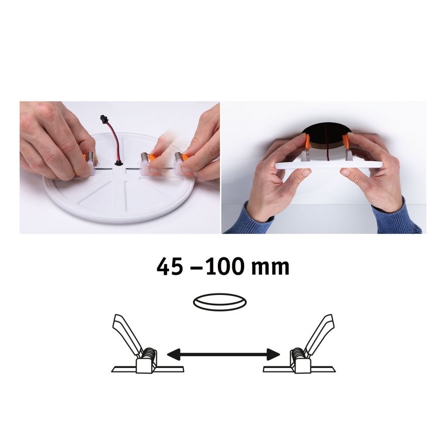 Paulmann 92397 - LED/8,5W IP44 Łazienkowa oprawa wpuszczana VARIFIT 230V