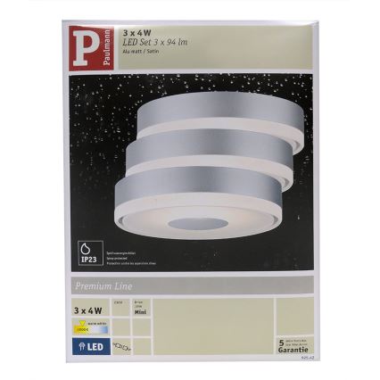 Paulmann 92542 - SET 3x LED Oprawa wpuszczana PREMIUM LINE 3xLED/4W/230V/12V