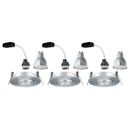 Paulmann 92623- ZESTAW 3xLED-GU10/4W Łazienkowa oprawa wpuszczana PREMIUM 3xGU10/4W/230V