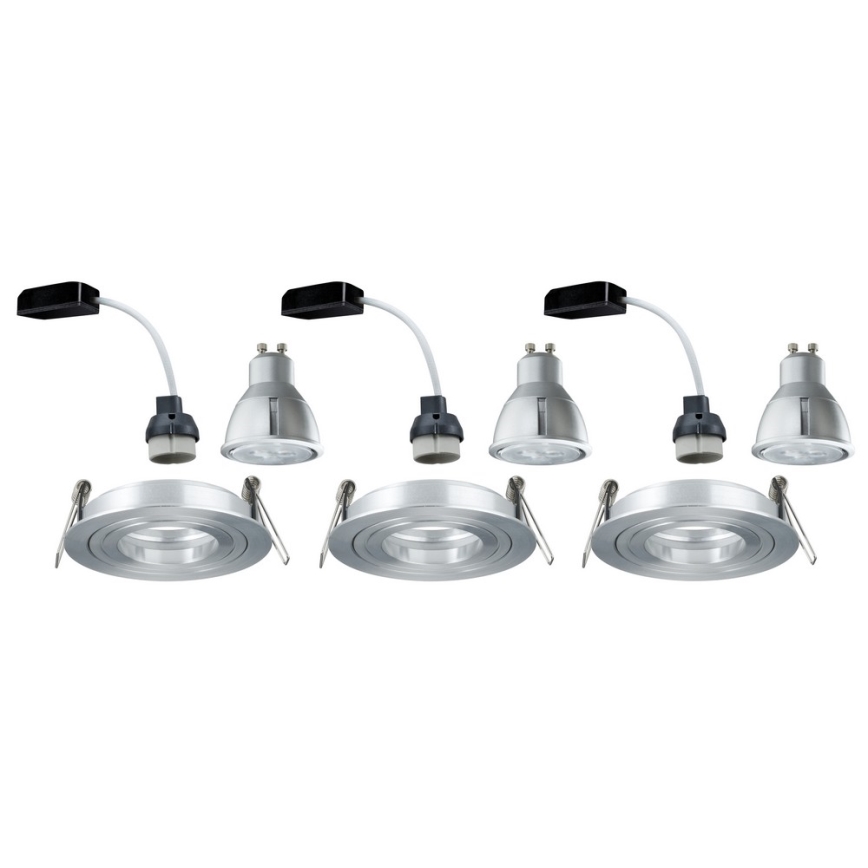 Paulmann 92623- ZESTAW 3xLED-GU10/4W Łazienkowa oprawa wpuszczana PREMIUM 3xGU10/4W/230V