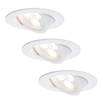 Paulmann 92689 - ZESTAW 3xLED/7,5W Ściemnialna oprawa wpuszczana PREMIUM LINE 230V