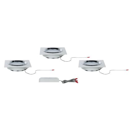 Paulmann 92695 - ZESTAW 3x LED Oprawa wpuszczana DICE 3xLED/8W/230V