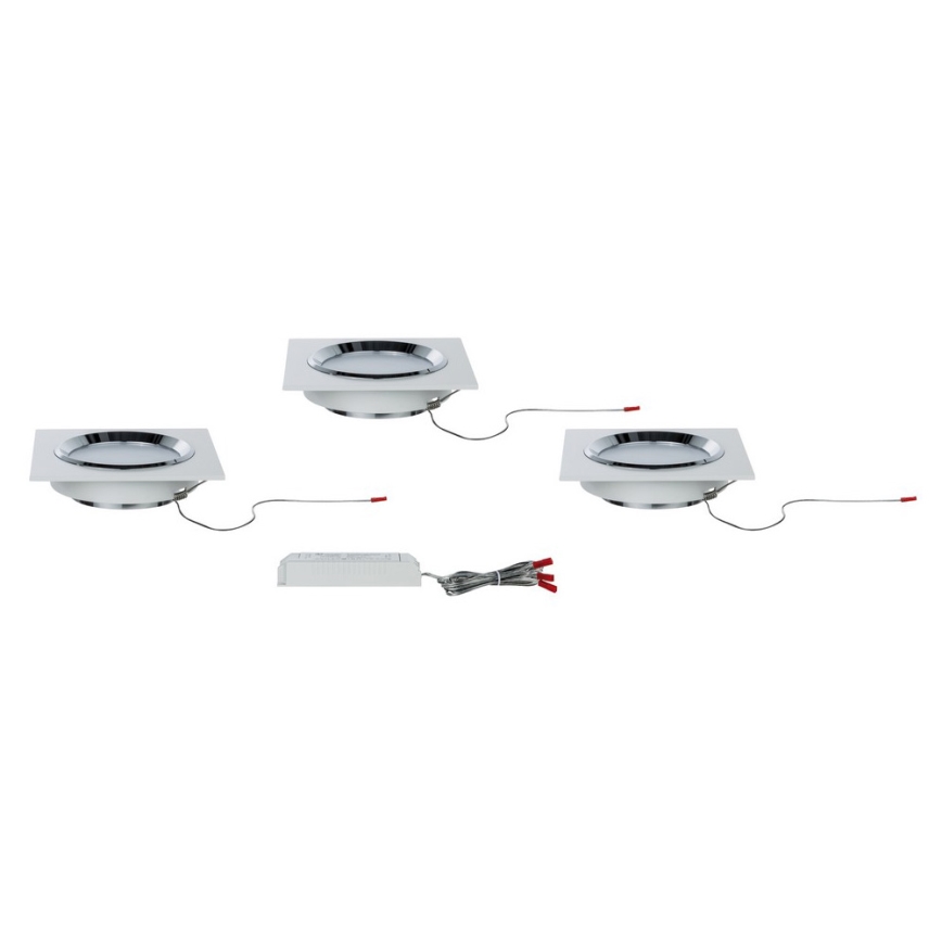 Paulmann 92695 - ZESTAW 3x LED Oprawa wpuszczana DICE 3xLED/8W/230V