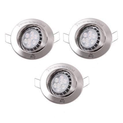Paulmann 92709 - ZESTAW 3xLED Oprawa wpuszczana 3xGU10/8W/230V