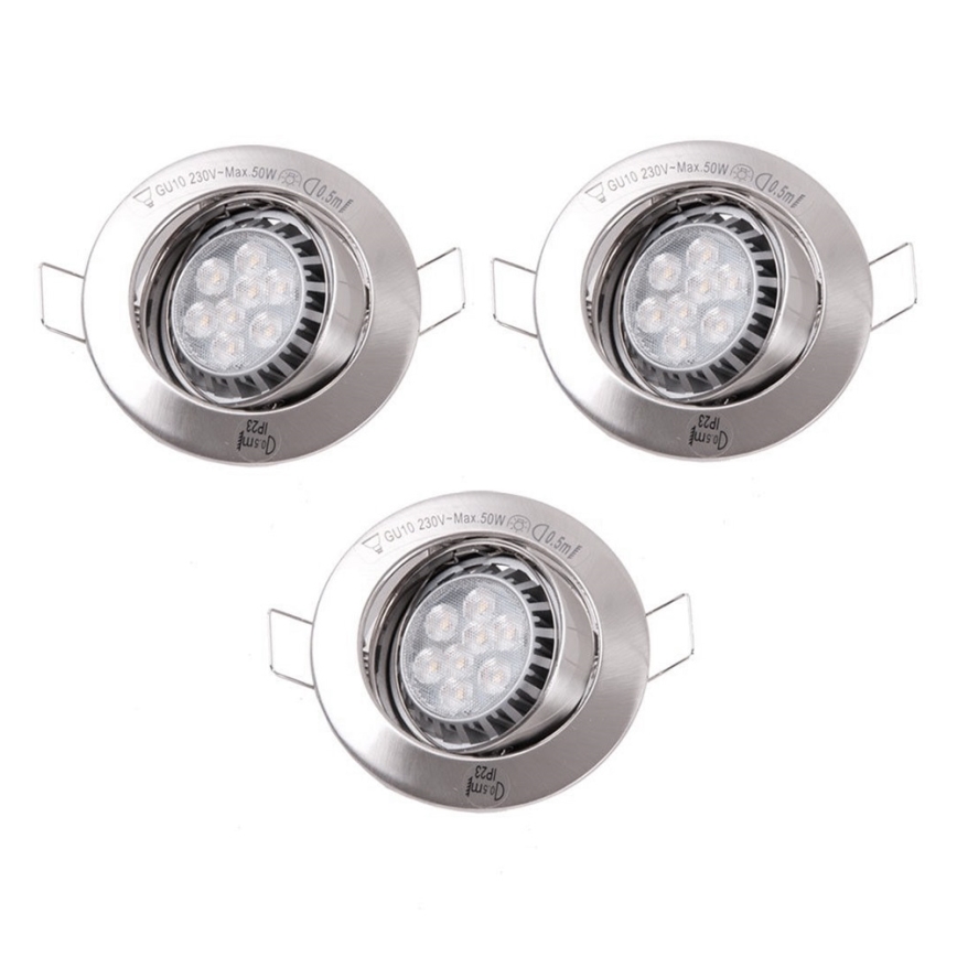Paulmann 92709 - ZESTAW 3xLED Oprawa wpuszczana 3xGU10/8W/230V