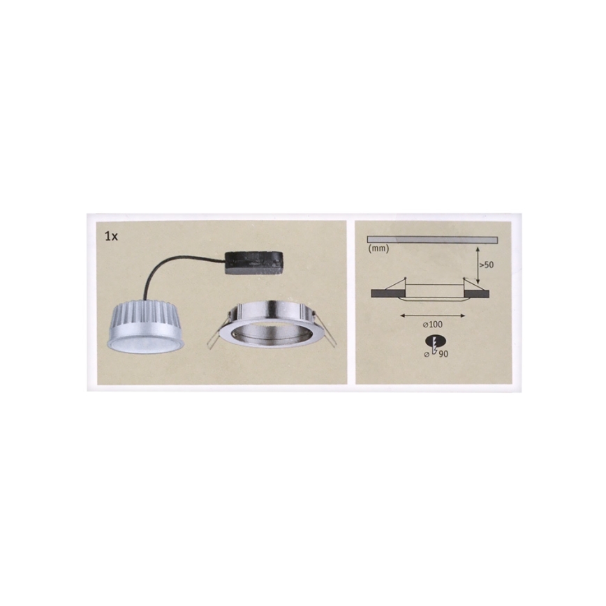 Paulmann 92782 - LED Łazienkowa oprawa wpuszczana COIN LED/14W/230V