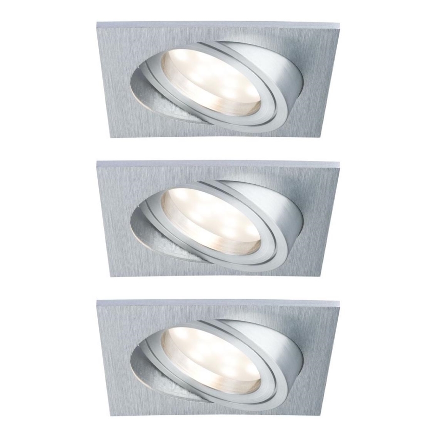 Paulmann 92799 - ZESTAW 3x LED/6,8W IP23 Łazienkowa oprawa wpuszczana COIN 230V