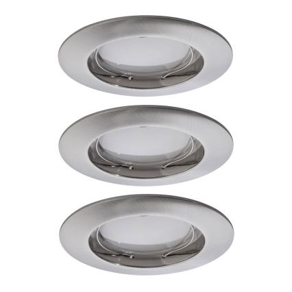 Paulmann 92827 - ZESTAW 3xLED/7W IP44 Ściemnialna łazienkowa oprawa wpuszczana COIN 230V