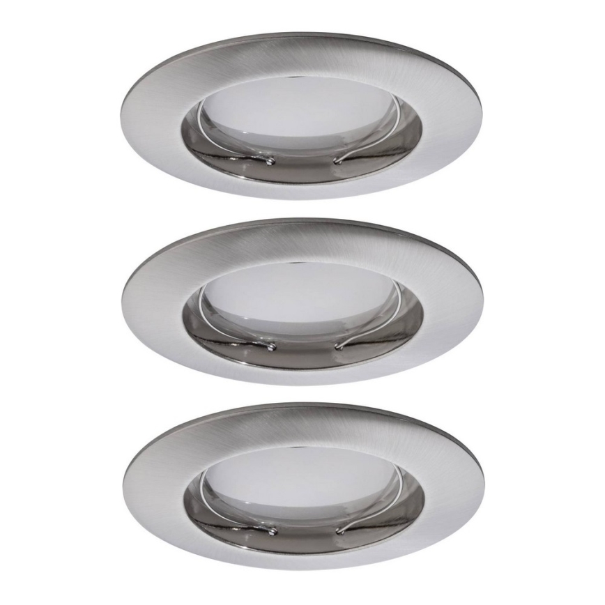 Paulmann 92827 - ZESTAW 3xLED/7W IP44 Ściemnialna łazienkowa oprawa wpuszczana COIN 230V