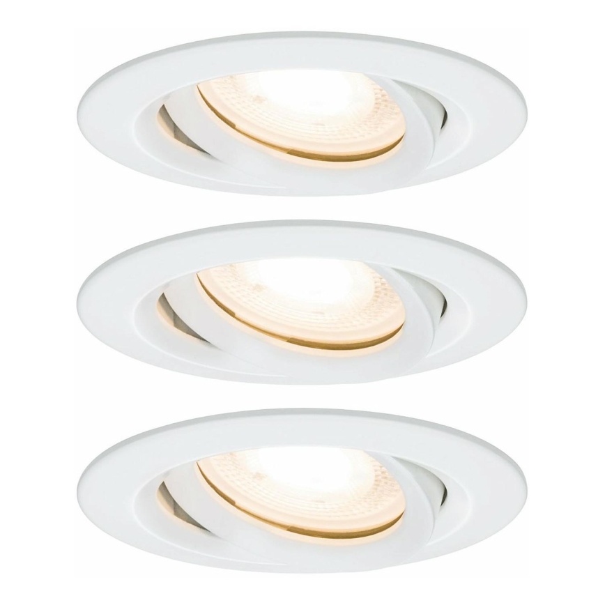 Paulmann 92898 - ZESTAW 3x LED GU10/7W IP65 Oprawa wpuszczana łazienkowa NOVA 230V