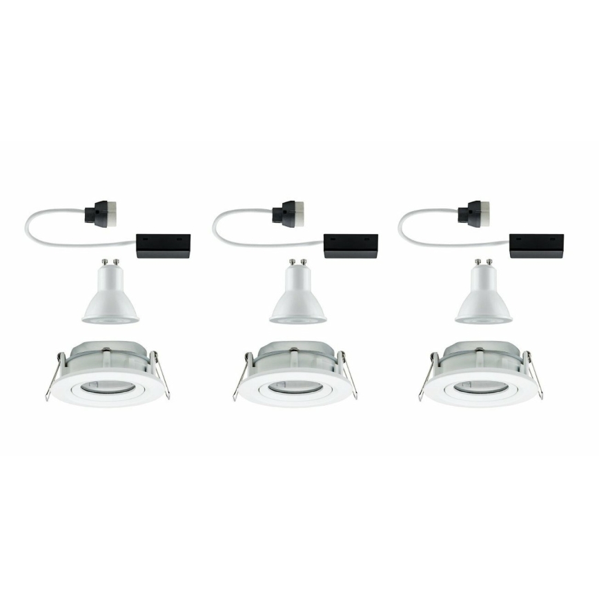 Paulmann 92898 - ZESTAW 3x LED GU10/7W IP65 Oprawa wpuszczana łazienkowa NOVA 230V