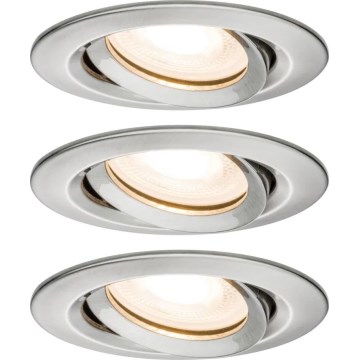 Paulmann 92900 - ZESTAW 3xGU10/7W IP65 Ściemnialne wpuszczane oświetlenie łazienkowe NOVA 230V