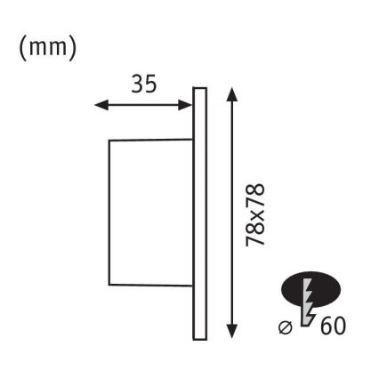 Paulmann 92922 - LED/1,7W Oświetlenie schodowe WAND 230V