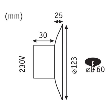 Paulmann 92926 - LED/2W Oświetlenie schodowe DEKORATIV 230V