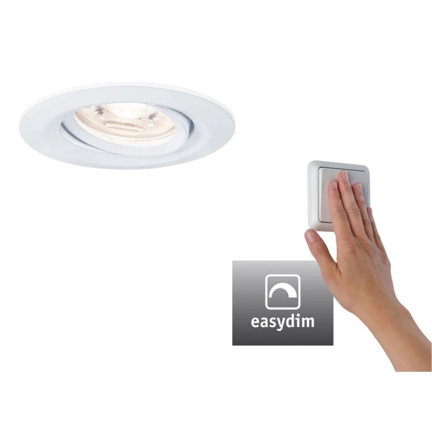 Paulmann 92970 - LED/4,2W IP23 Ściemnialna łazienkowa oprawa wpuszczana COIN 230V